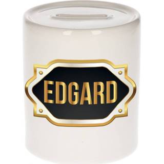 👉 Spaarpot mannen Edgard naam / voornaam kado met embleem