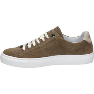 👉 Lage sneakers geprint leer men taupe Van Lier Novara 8720251176317