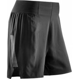 👉 CEP - Women's Run Loose Fit Shorts - Hardloopshort maat XL, zwart/grijs
