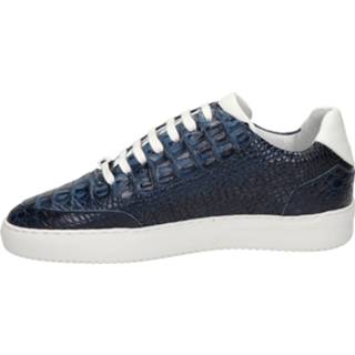 👉 Lage sneakers geprint leer men blauw Rehab 8720251170001