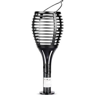 👉 Solarlamp ABS XL zwart LED tuinfakkel met vlammeneffect 2200K IP44 3800157641425