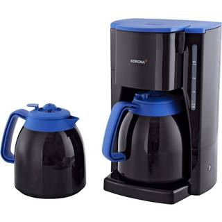 👉 Koffiezet apparaat kunststof met doorloopdeksel voor geurige unisex zwart blauw Koffiezetapparaat Korona zwart/blauw