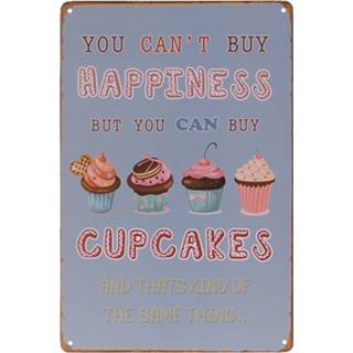 👉 Cupcake metalen mannen lichtblauw plaatje - Cupcakes Happiness-