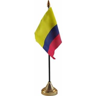 Vlag Colombia staande mini 10 x 15 cm
