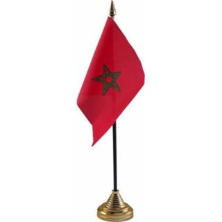 Vlag Marokko staande mini 10 x 15 cm