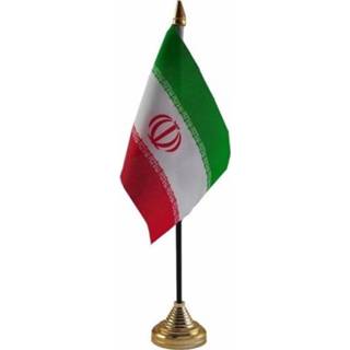 👉 Vlag multi polyester Iran staande mini 10 x 15 cm