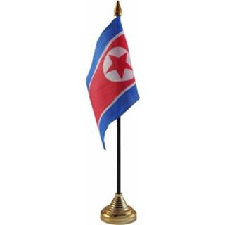 👉 Vlag Noord Korea staande mini 10 x 15 cm
