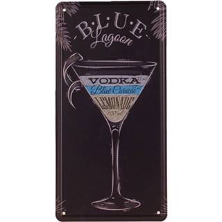 👉 Nummerbord mannen zwart Amerikaans - Blue Lagoon Cocktail-
