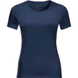 👉 Shirt vrouwen dark indigo medium Jack Wolfskin Women's Tech Tee - T-shirts 4060477509884