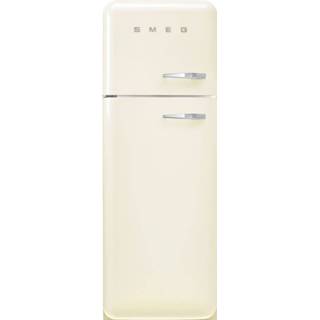 👉 Dubbeldeurs koelkast creme a+++ vrijstaand Smeg FAB30LCR5 vrijstaande koelkast, linksdraaiend, crème 8017709297633
