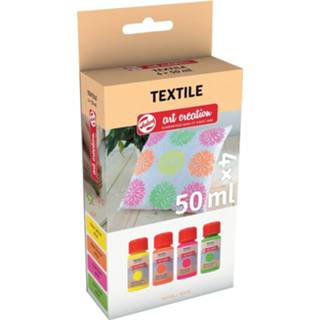 👉 Textielverf Talens Art Creation neon, flacon van 50 ml, set 4 stuks 8712079443030