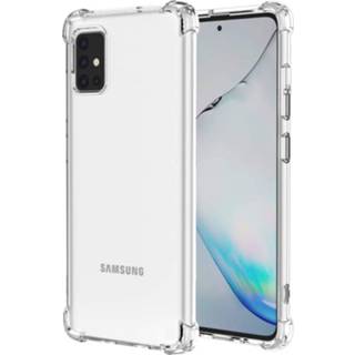 Cover hoes siliconen transparant Samsung Galaxy A51 Anti-Shock Back Hoesje - Schokbestendig 7423629151145