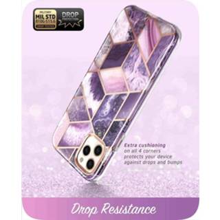 👉 Screenprotector paars COSMO 360° Backcover Hoesje Met Screen Protector iPhone 11 Pro Max - Marble Ameth 843439124806