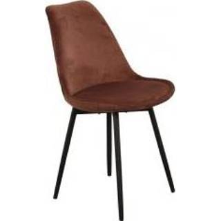 👉 Velvet Custom Made bruin Leaf chair - roest / koper