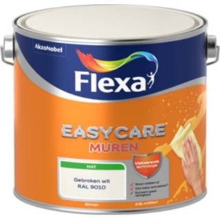 👉 Muurverf mat Flexa Easycare - RAL 9010 2,5 liter