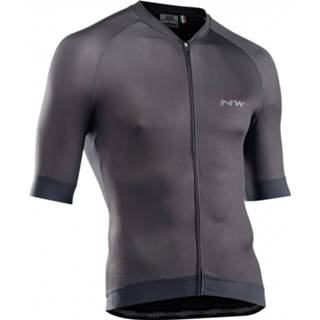 👉 Short sleeve XXL mannen zwart grijs Northwave - Fast Jersey Fietsshirt maat XXL, zwart/grijs 8030819208894