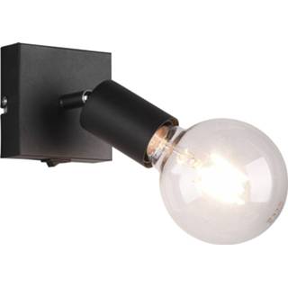 Wands potje aluminium zwart LED Wandspot - Trion Zuncka E27 Fitting Vierkant Mat 6013920446494