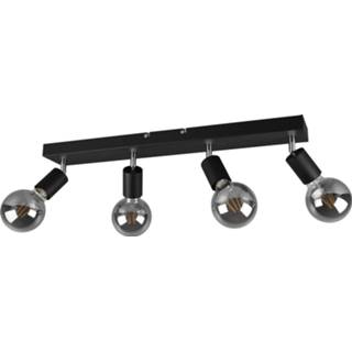 👉 Zwart aluminium LED Plafondspot - Trion Zuncka E27 Fitting 4-lichts Rechthoek Mat 6013920485417