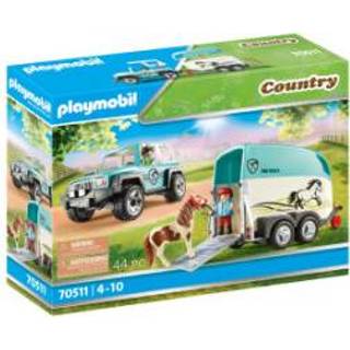 👉 Aanhanger jongens PLAYMOBIL ® Country Auto met pony-aanhangwagen 70511 pony 4008789705112