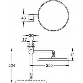 👉 Wand rond GROHE Selection make-up/scheerspiegel, warm sunset geborsteld 4005176578694