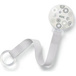 👉 Jongens grijs NUK Fopspeenband rond, met clip 4008600372677