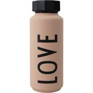 👉 Thermos fles roestvrij staal beige meisjes Design letters Thermosfles in naakt 5710498171803