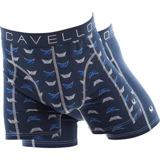 👉 Boxershort elastaan male donkerblauw Cavello 2-pack boxershorts cb20009