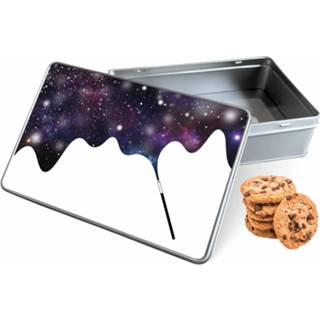 👉 Koektrommel wit rechthoek Galaxy Toverstaf woon accessoires - Bewaarblik 20x13x5 cm 8720329465640