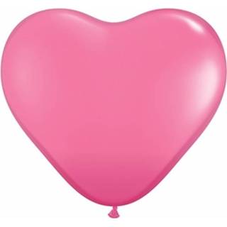 Ballon roze Hartjes vorm party ballonnen 10x stuks 15 cm