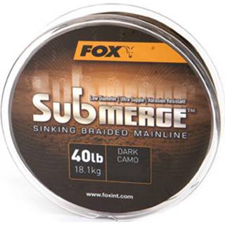 👉 Gevlochten vislijn camouflage karper Fox Submerged Dark - 0.30mm 600m 5055350287309