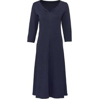 👉 Jersey jurk in A-lijn van bio-katoen met ronde hals, nachtblauw 46 4052173768467