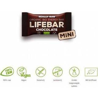 Energiereep Lifefood Mini lifebar chocolade raw & bio 25g 8595657100019
