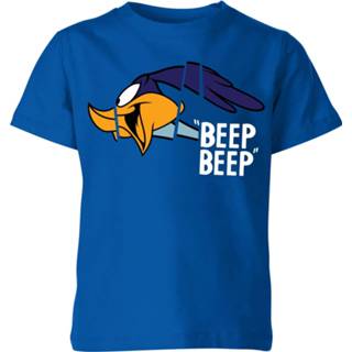 👉 Looney Tunes Road Runner Beep Beep Kinder T-shirt - Blauw - 98/104 (3-4 jaar) - Royal Blue