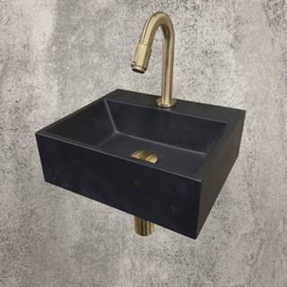 👉 Fonteinset quartz zwart keramiek rechthoek leto midden Wiesbaden 33.5x29x11.5 cm 8720365812477