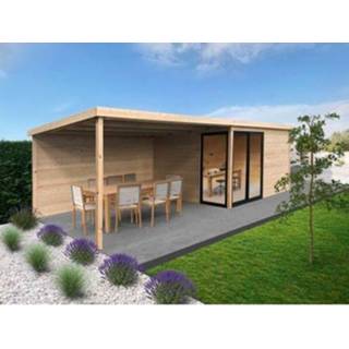 👉 Tuinhuisje houten male Solid tuinhuis 'Tavira' 404 x 304 + max. 395 cm 5412025087778