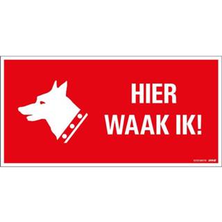 👉 Bord PVC male Pickup Hier waak ik 300x150mm 8711234129819