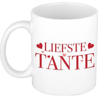Beker wit Liefste tante kado mok / - bedankt cadeau verjaardag