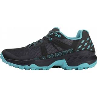 👉 Vrouwen turkoois zwart Mammut - Women's Sertig II Low GTX Multisportschoenen maat 8,5, zwart/turkoois 7613357866460