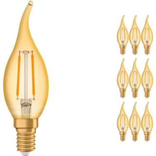 👉 Gloeilamp goud Voordeelpak 10x Osram Vintage 1906 LED Klassiek E14 BA 1.5W 824 | Vervanger voor 12W 8719157023696