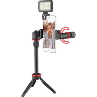 👉 Smartphone zwart jongens Boya Vlogging BY VG350 kit with BY-MM1+ and holder + LED 6971008027006