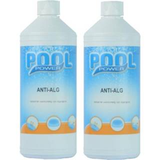 👉 Zwembad volwassenen Set van 2x stuks onderhoud Pool Power anti algen 1 liter