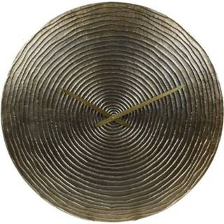 👉 Klok goud aluminium XL rond Saturnus 55,5x55,5x5cm 8713219375884