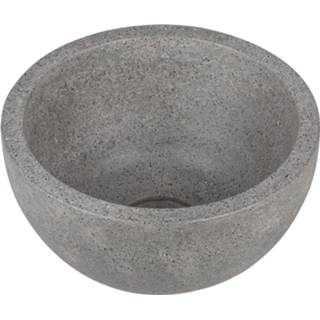 👉 Waskom grijs beton rond Differnz Ruz 23x12cm fijn 8712793565179