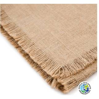 👉 Tafel kleed jute Tafelkleed / Sprei met Rafels Naturel (300 x 150 cm) 8719689806460