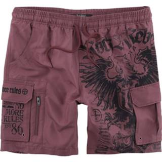 👉 Zwembroek rood mannen m Rock Rebel by EMP - Rote Badeshorts mit Prints und Taschen 4060587958350 4060587958343 4060587958336 4060587958367 4060587958374