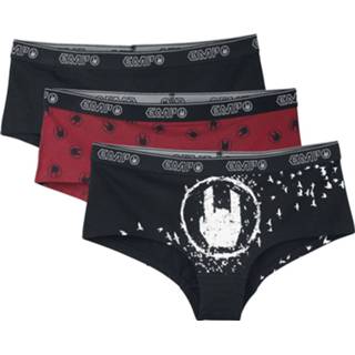 👉 Zwart rood vrouwen m EMP Basic Collection - Schwarz/rotes Panty-Set mit verschiedenen Motiven Pantyset 4064854108806