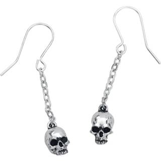 👉 Oorbel zilverkleurig vrouwen hoofdmateriaa tinlegering Alchemy Gothic - Deadskull Earrings Oorbellen 664427042021