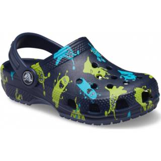 Sandaal uniseks blauw Crocs - Kid's Classic Monster Print Clog Sandalen maat C10, 191448689404