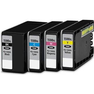 👉 Inktcartridge zwart Canon PGI-1500XL compatible inktcartridges multipack en drie kleuren
