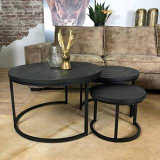 👉 Salontafel New York | Triole all black Set van 3